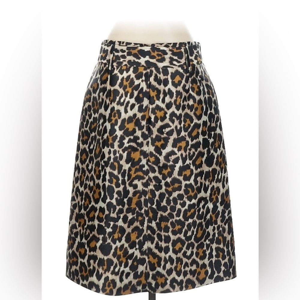 J. Crew Leopard Print A-Line Skirt - Picture 2 of 3